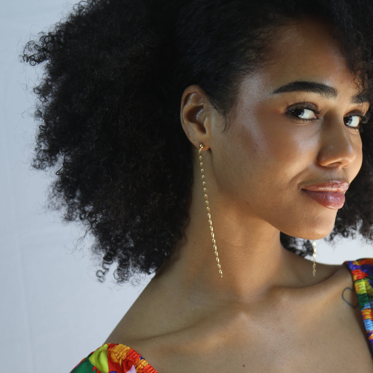 Detailed Chain Drop Earrings