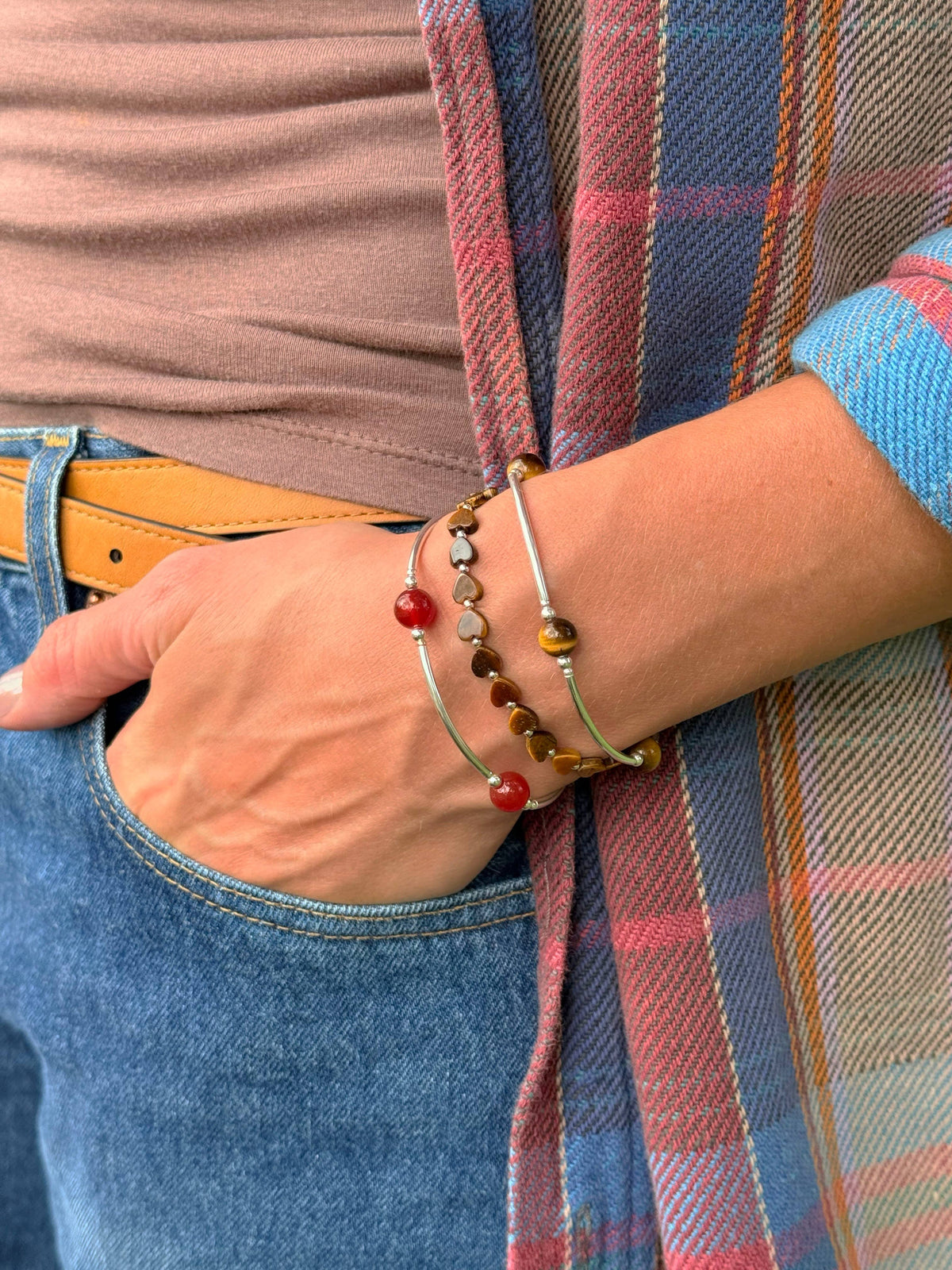 Follow Your Heart Bracelet-Tiger's Eye/Silver