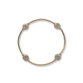 8mm Faceted Mystic Agate Gold Blessing Bracelet