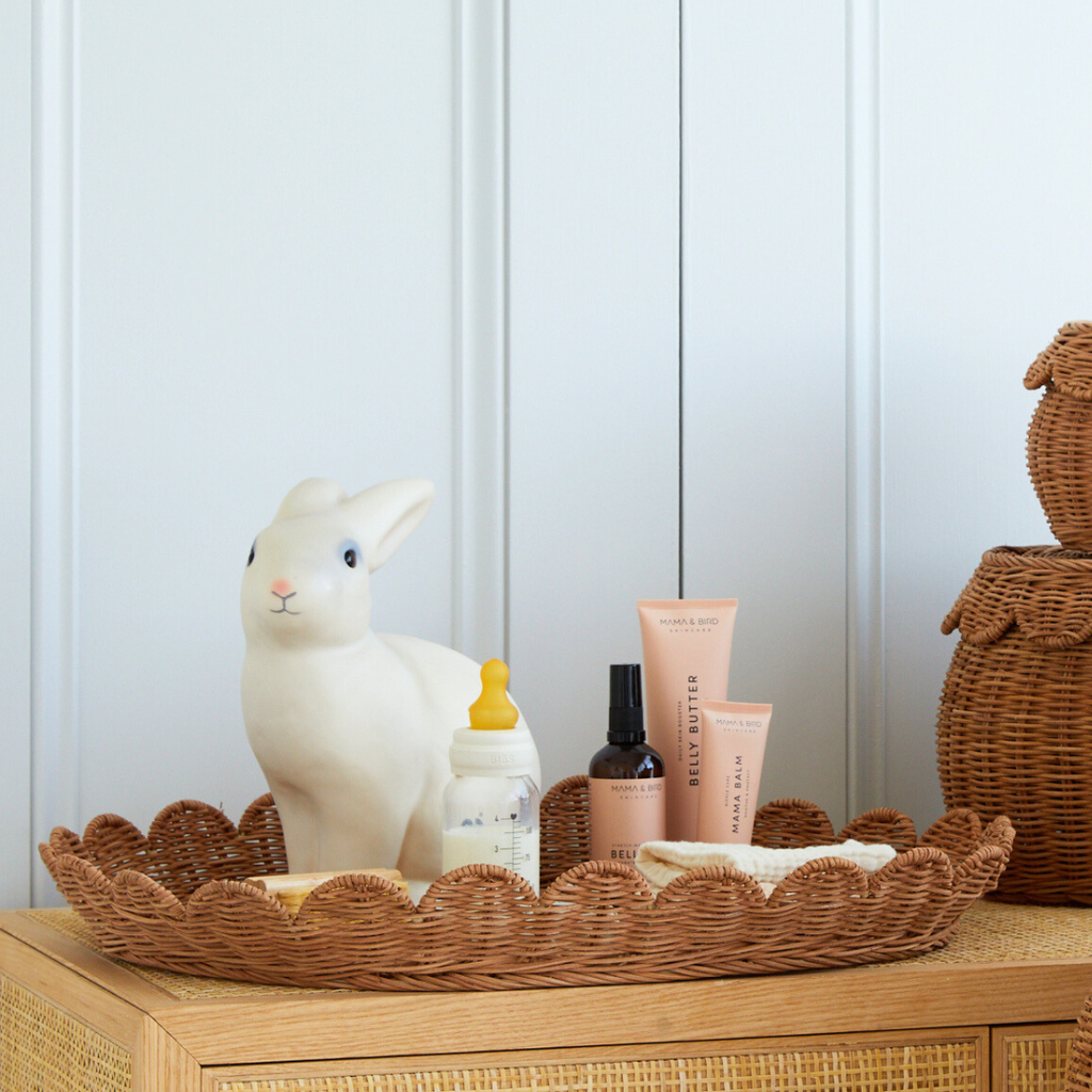 Flora Duo Rattan Basket Set Mocha