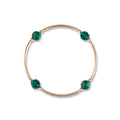 8mm Emerald Crystal Blessing Bracelet Gold-May