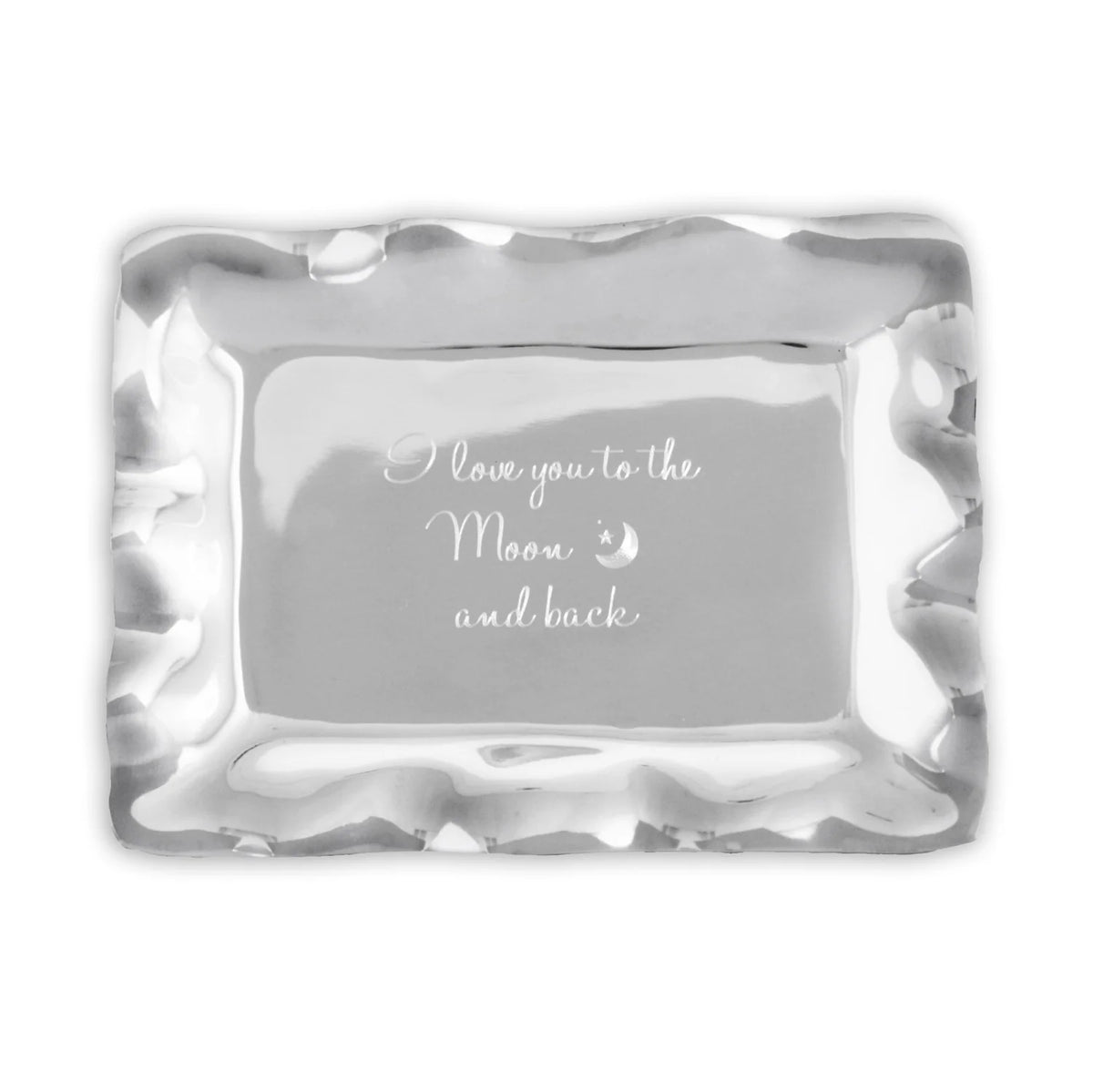 GIFTABLES Vento Engraved Tray "Love you to Moon back"