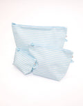 Blue Stripes - Easy Clean Wipeable Pouch (Set of 3)