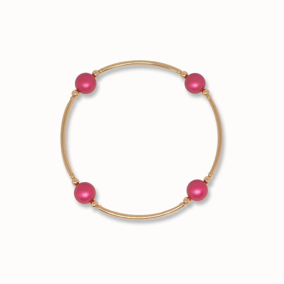 8mm Mulberry Pearl Gold Blessing Bracelet