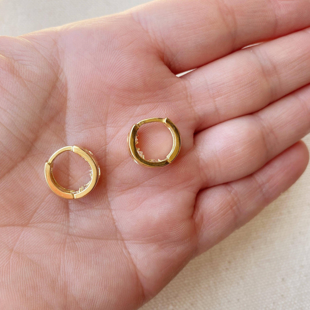 Huggie Large CZ Hoop Earrings