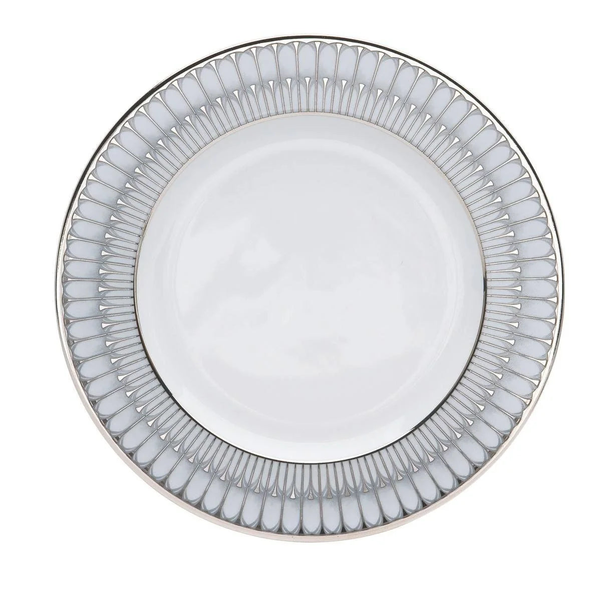 Philippe Deshoulieres Acrcades Grey Dinner Plate in Platnium
