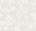White floral pattern on a white background