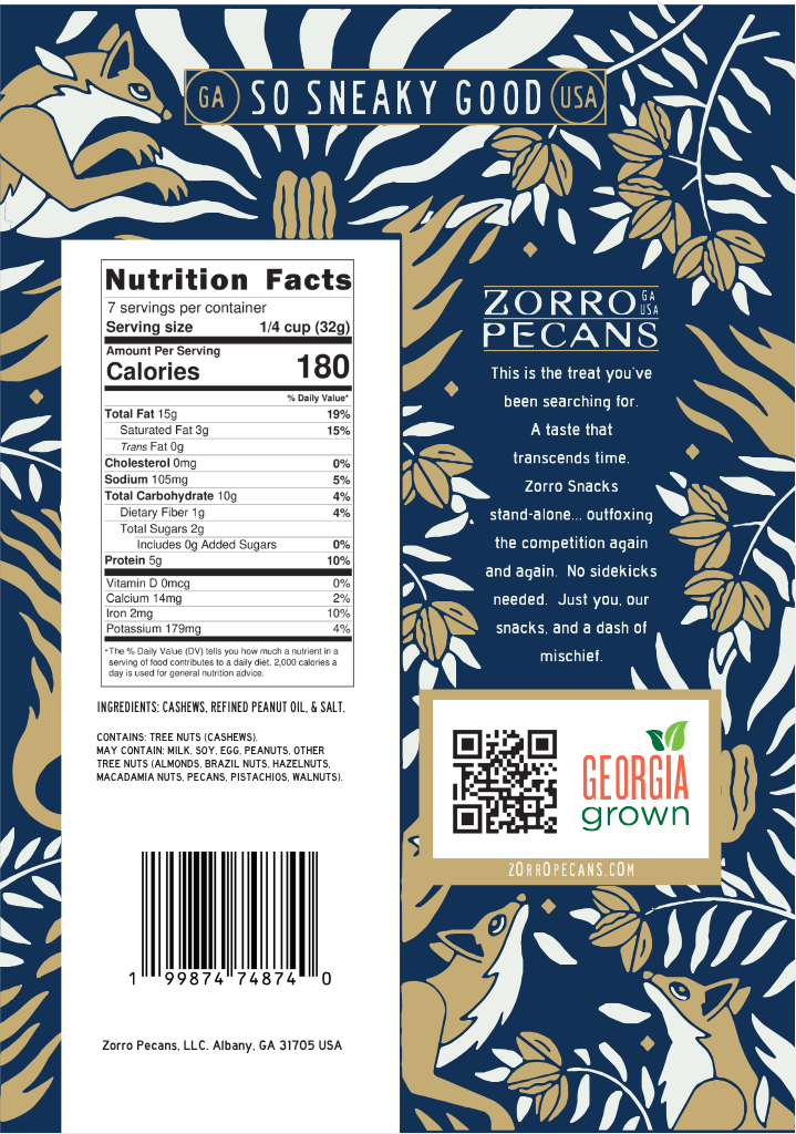 Salted Cashews - Blue/Gold