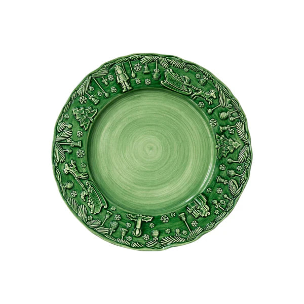 Vietri Fiabe di Natale Green Salad Plate