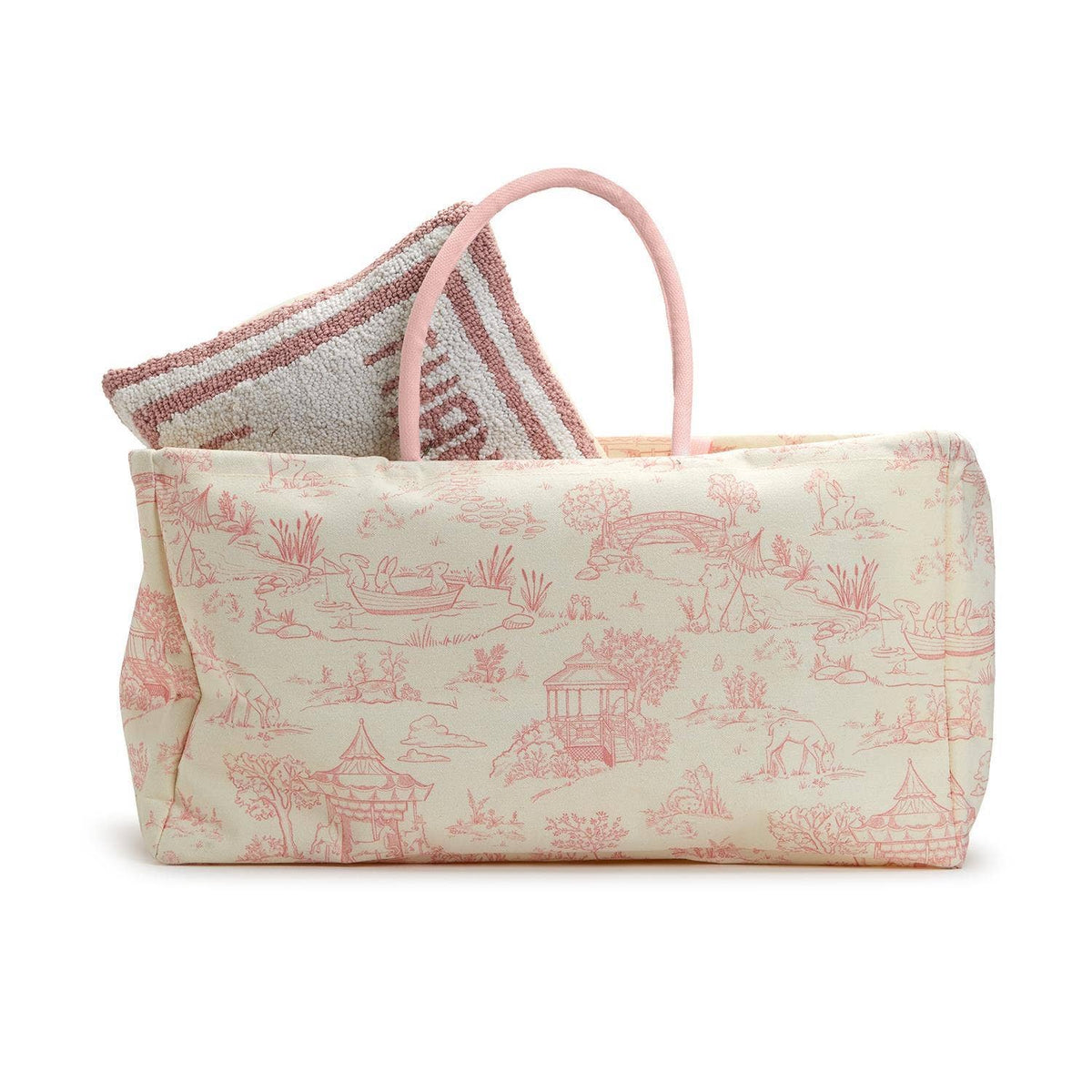 Animal Toile Hamper/Storage Tote Assorted 2 Colors