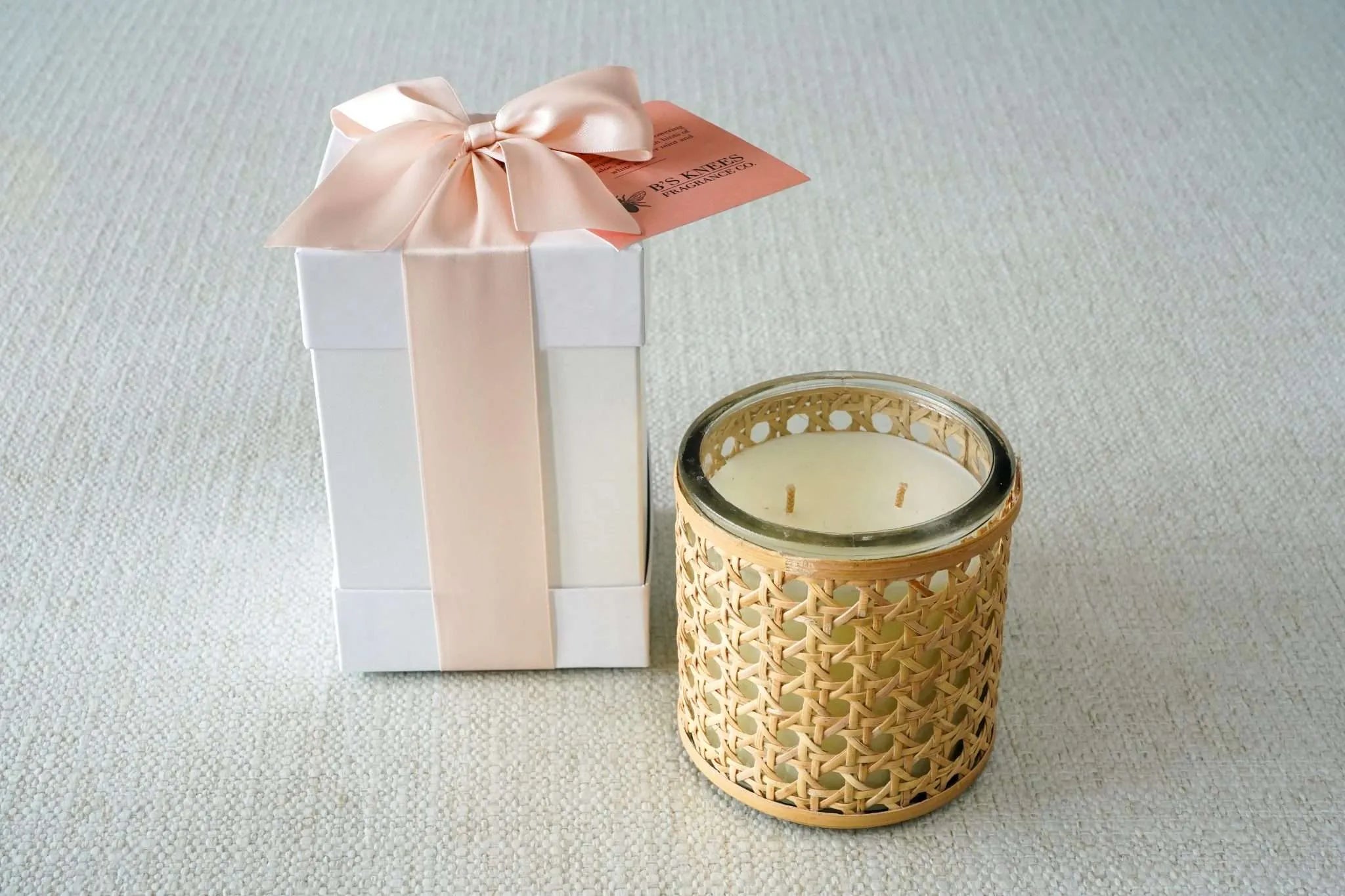 B's Knees 2-Wick Basket Weave Candle - Eliza