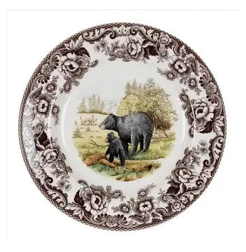 Spode Woodland Black Bear Dinner Plate