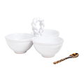 Braided Handle Triple Tidbit Set