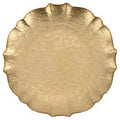 vietri baroque glass gold salad plate