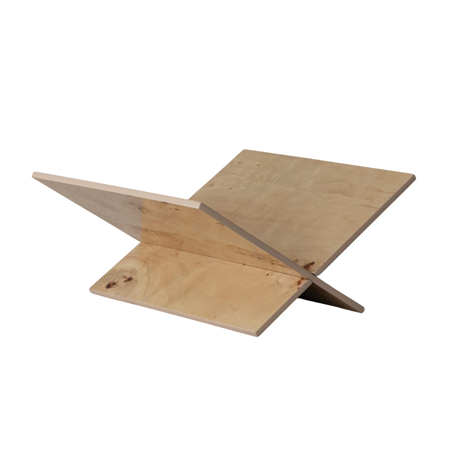 MDF & Burl Wood Veneer Interlocking Book Holder, Natural, KD