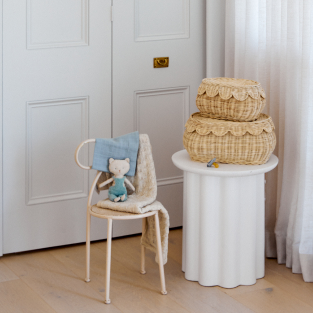 Flora Duo Scallop Basket Set Natural