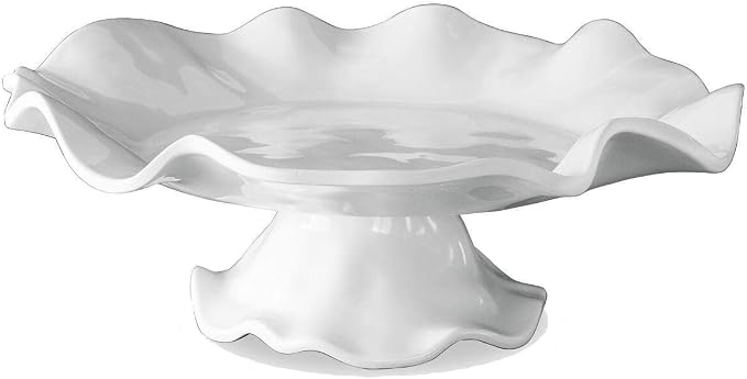 VIDA Havana Pedestal Cake Plate- White