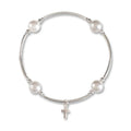 Charmed Pearl/Cross 8mm Blessing Bracelet