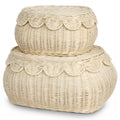 Flora Duo Scallop Basket Set Natural