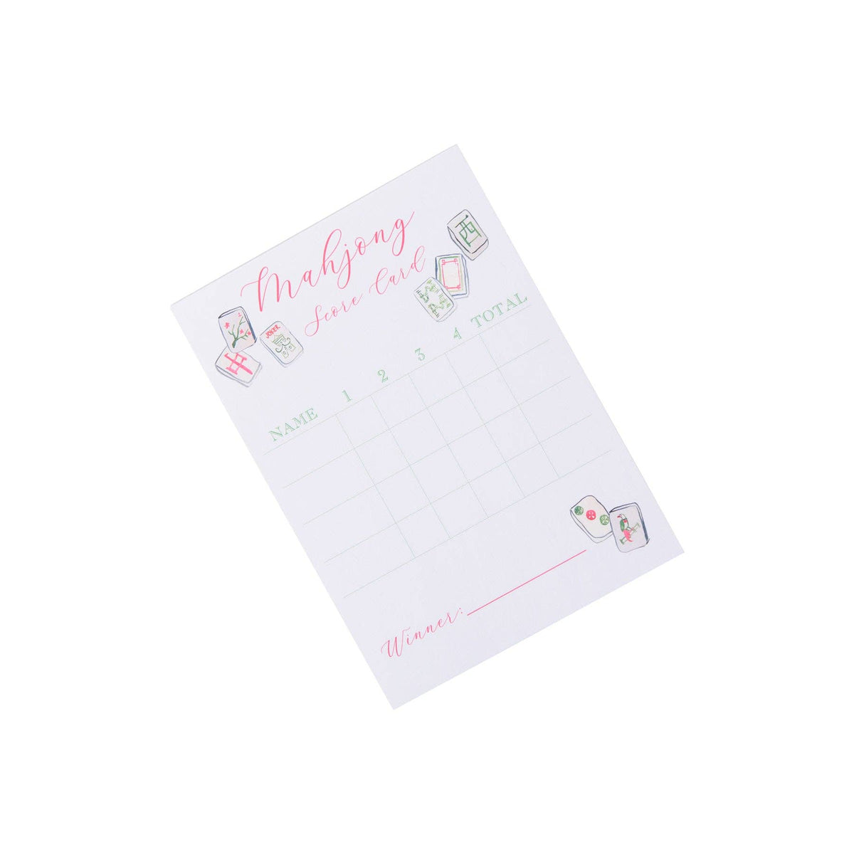 Mahjong Scorecard Notepad