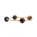 12mm Tiger's Eye Gold Blessing Bracelet