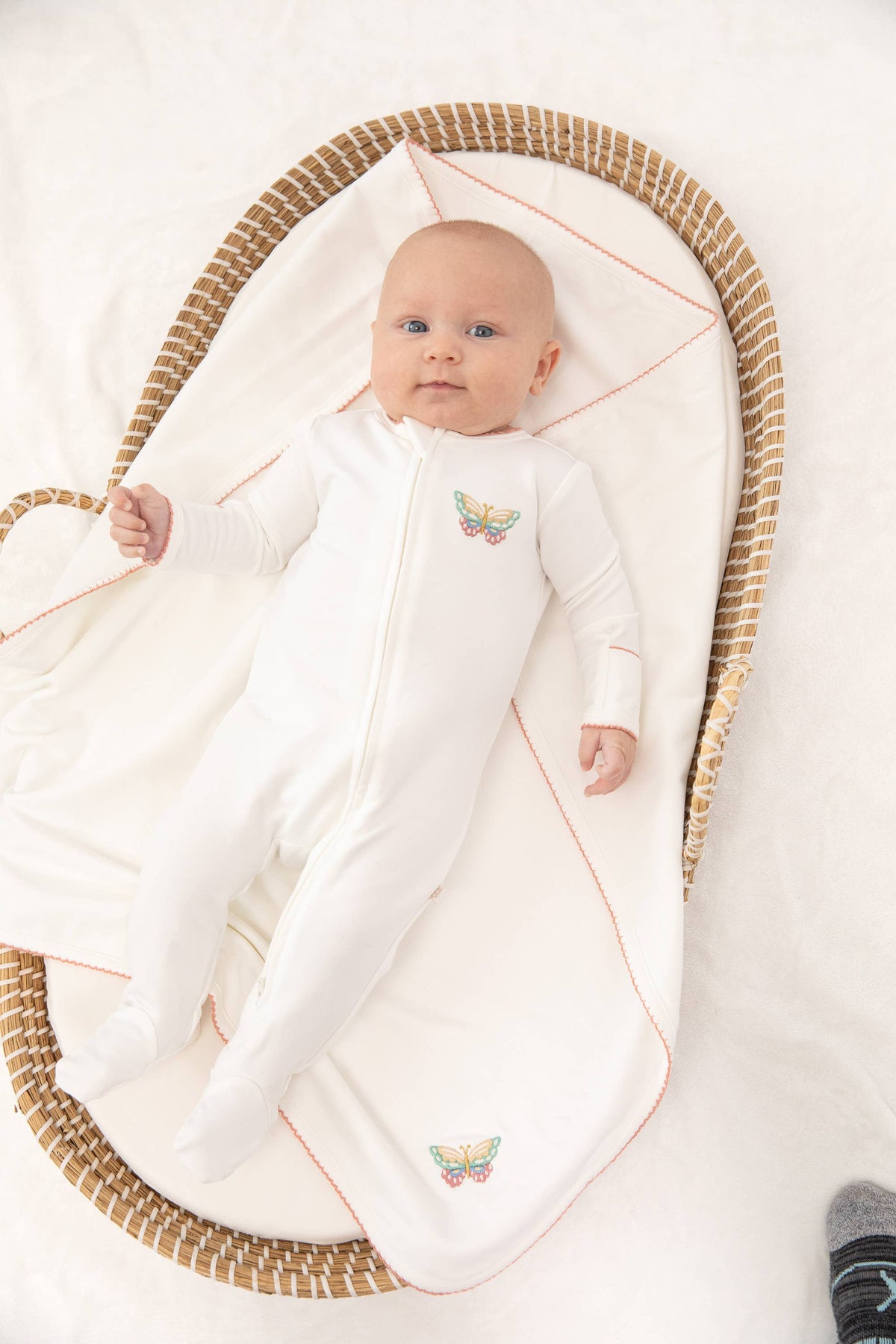 Butterfly Bliss-  Pip Embroidered Blanket