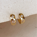 Huggie Large CZ Hoop Earrings