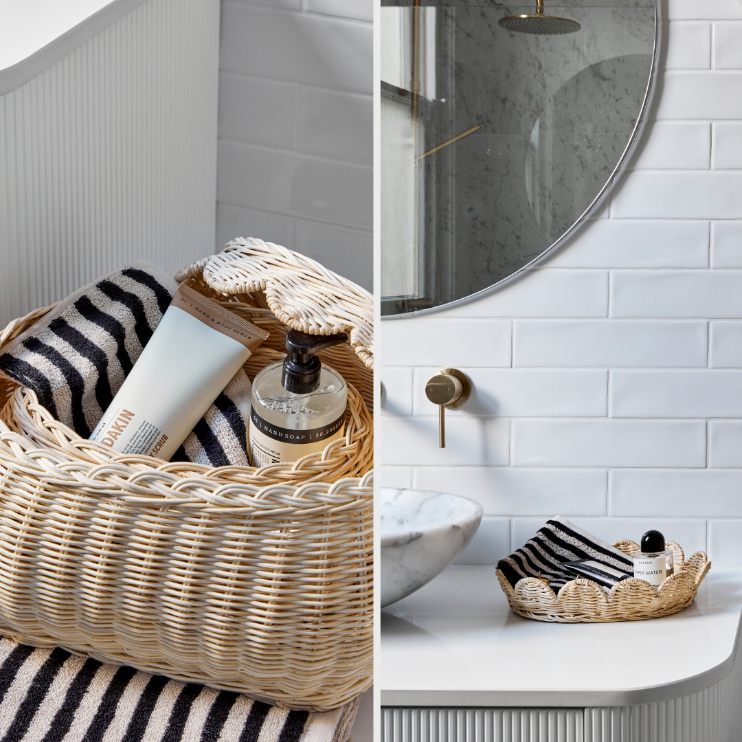 Flora Duo Scallop Basket Set Natural