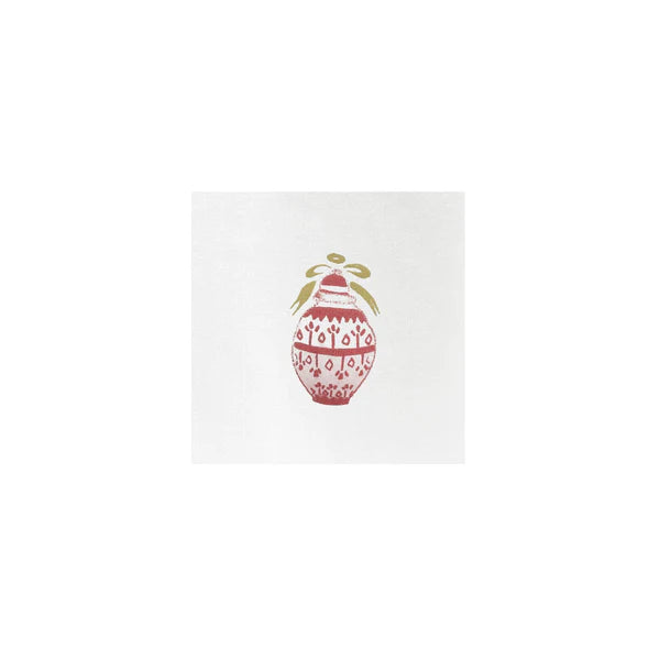 Papersoft Napkins Red Ginger Jar Cocktail Napkin (Pack of 20)