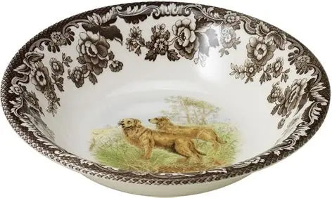 Spode Woodland Golden Retriever Cereal Bowl