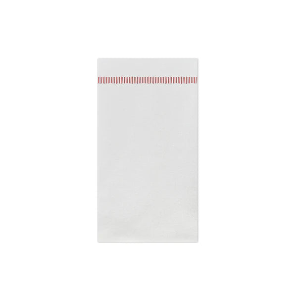 Papersoft Napkins Fringe Red Guest Towels (Pack of 20)