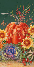Pumpkin and Sunflower Guest Towels