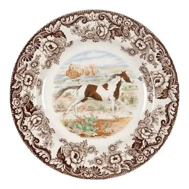 Spode Woodland Painted Horse Dinner Plate