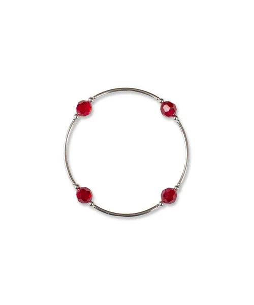 8mm Garnet Red Crystal Blessing Bracelet-January