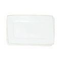 Vietri Lastra White Small Rectangular Tray