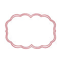 RED Embroidered Polka Dot Placemat Scallop Border S/4