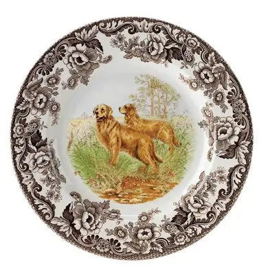 Spode Woodland Golden Retriever Dinner Plate
