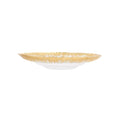 vietri rufolo glass gold brushstroke med. shallow bowl