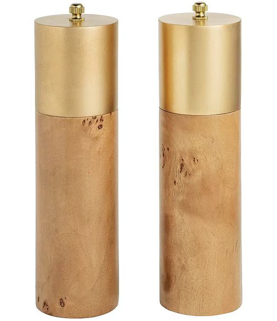 Burl Wood Salt and Pepper Grinders
