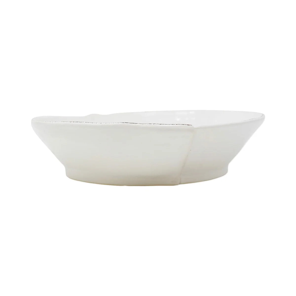 Vietri Lastra White Med Shallow Serving Bowl