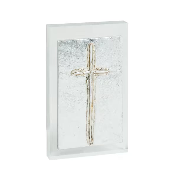 Silver Cross Acrylic Plaque
