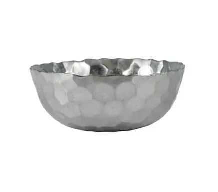 vietri rufolo glass silver  honeycomb med bowl
