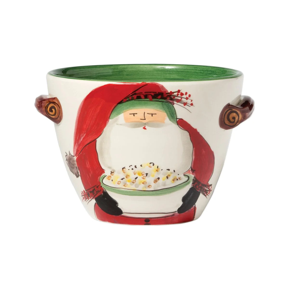 Vietri Old St. Nick Handled Deep Serving Bowl