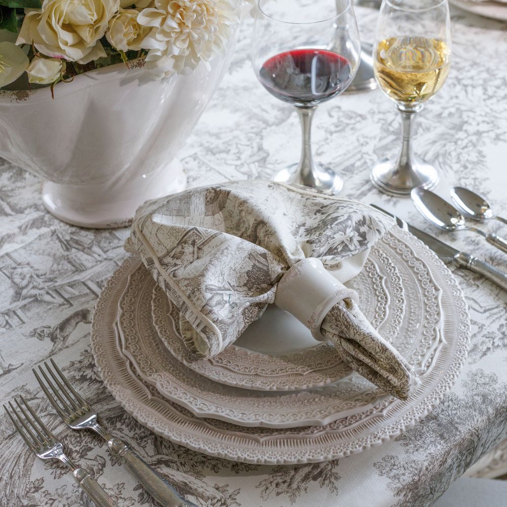Tablecloth Montefalco Toile- tan