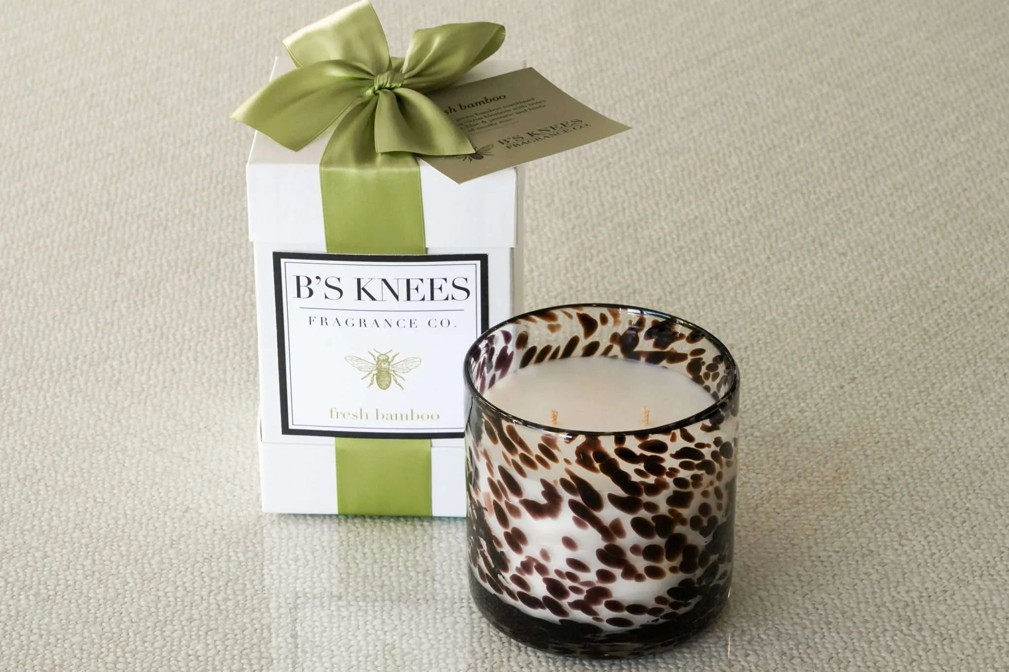 B's Knees 2-Wick Tortoise Candle - Fresh Bamboo