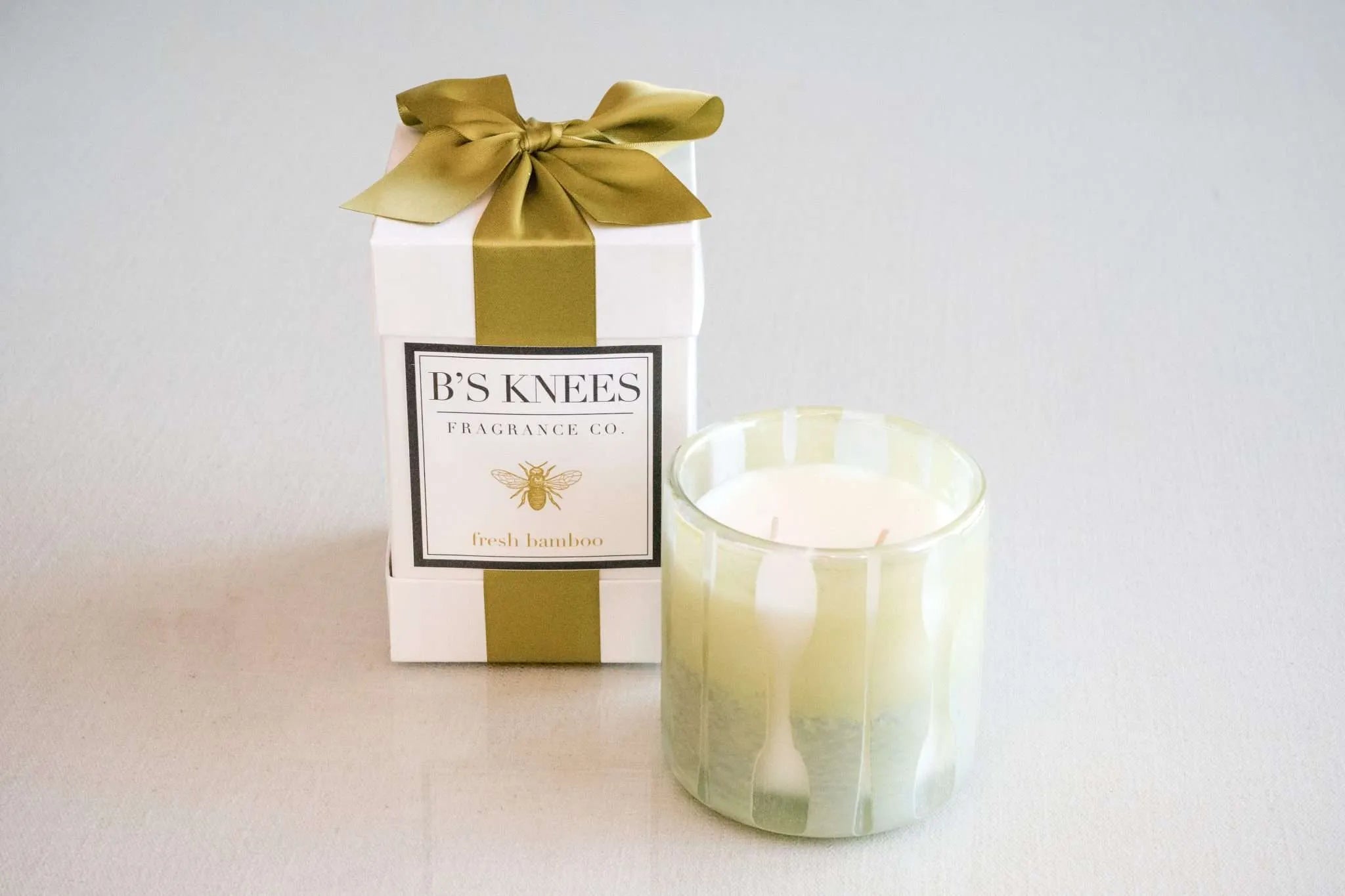 B's Knees 2-Wick Green Ombre Candle - Bamboo