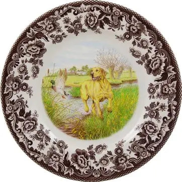 Spode Woodland Yellow Lab Dinner Plate